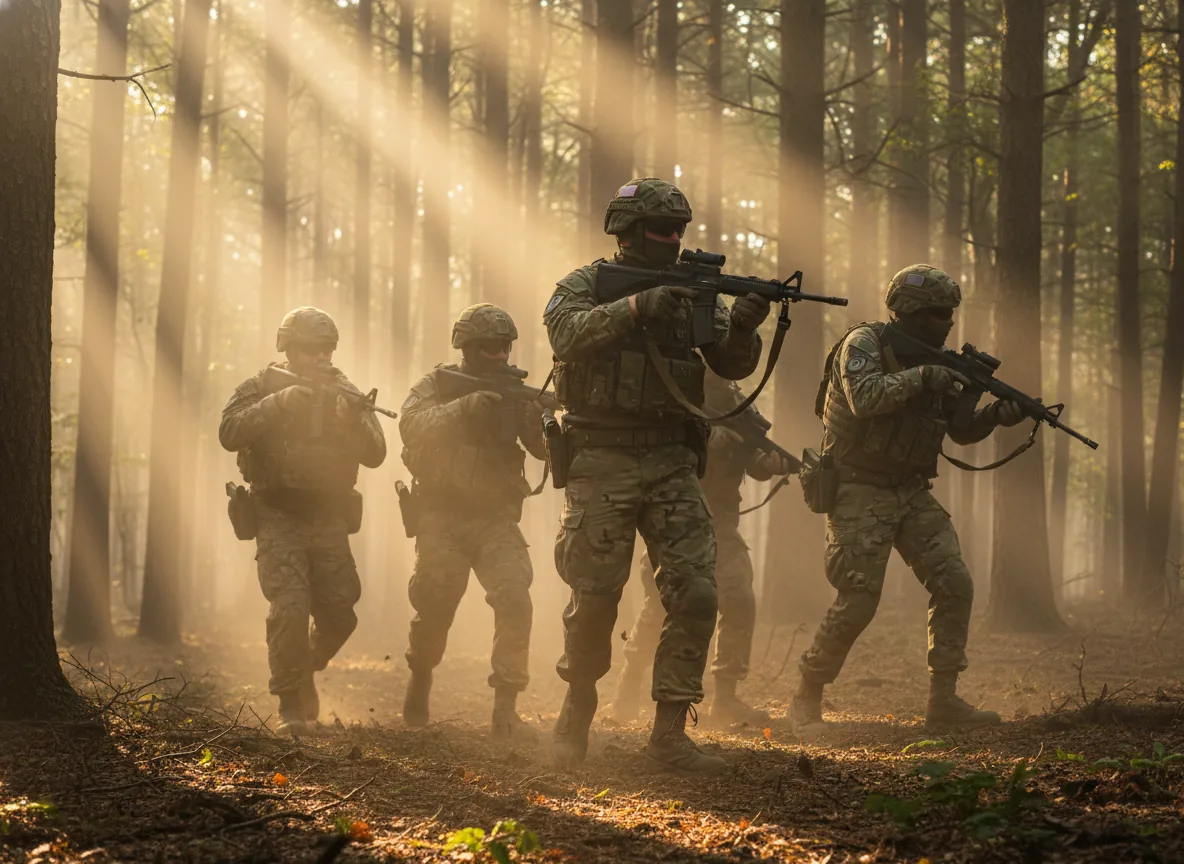 Airsoft woodland exterior bosque